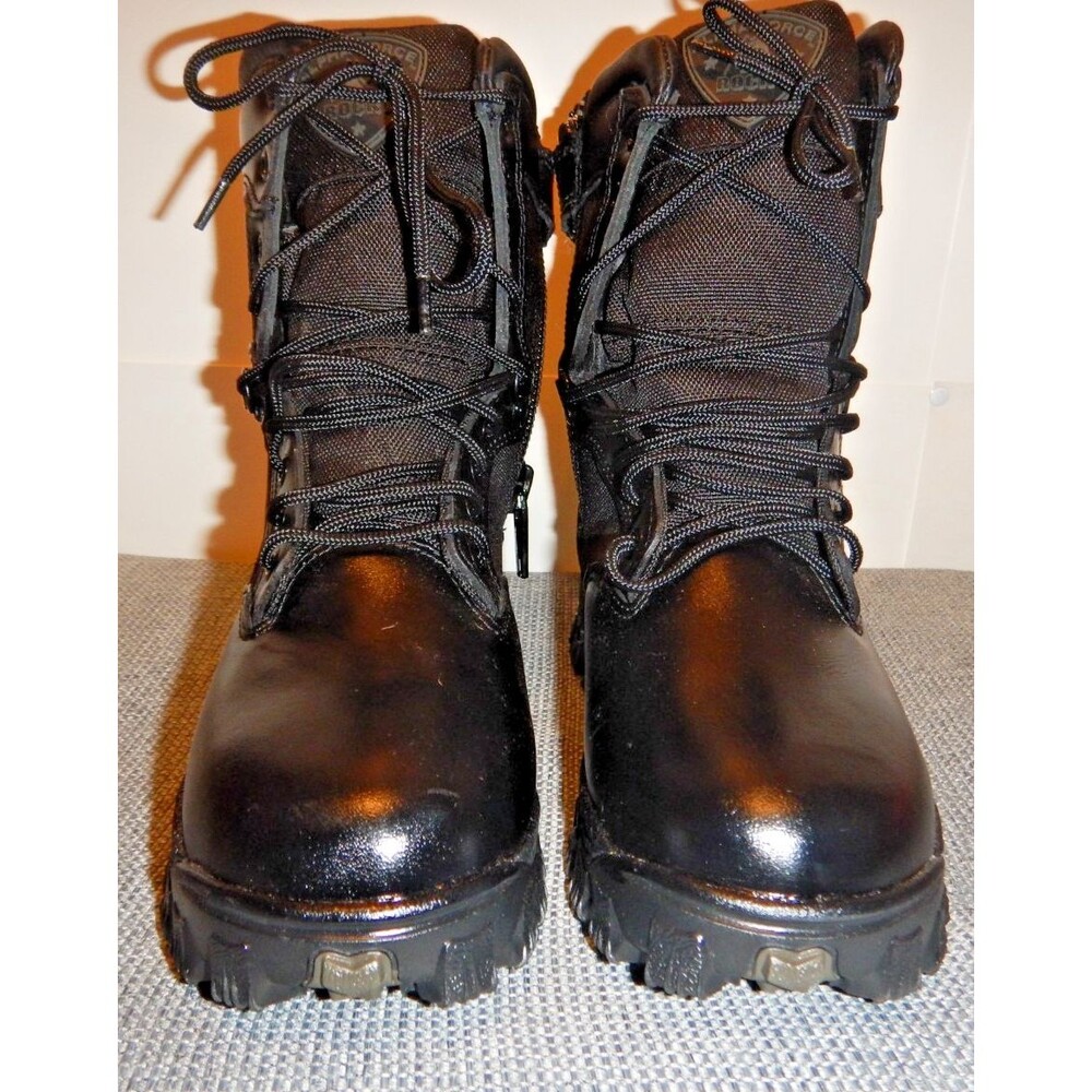 Rocky 2173 Alpha Force 8" Waterproof Side Zip Duty Boots Mens 6.5 M Black New